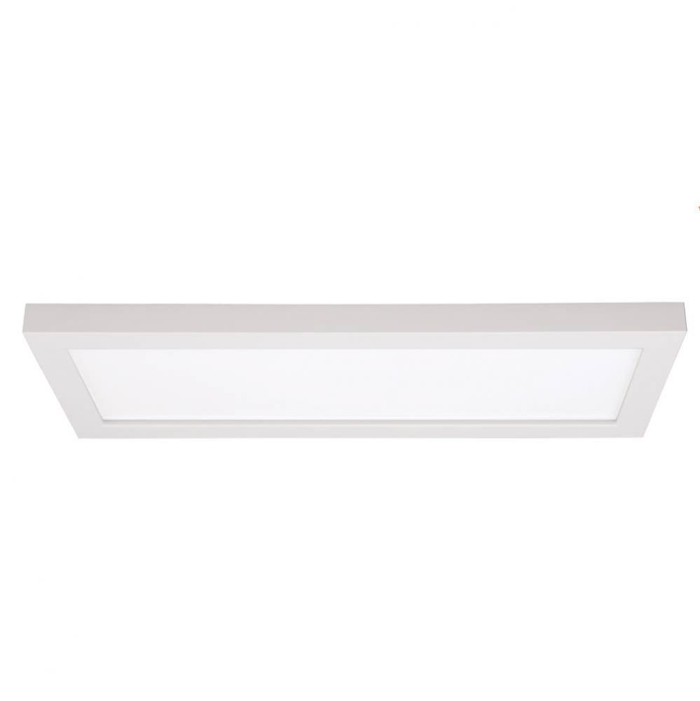 16 W 18&apos;&apos; x 5&apos;&apos; Flush Mount LED Fixture, 3000K, 90 CRI, Rectangle Shape, White