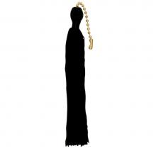 Satco 90-522 - Black 5'' Tassel and Beaded Chain