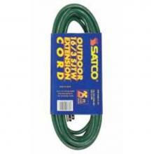 Satco 93-5024 - 25 ft 16/3 Sjtw Green Extension