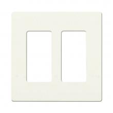 Satco 96-221 - Claro 2 Gang Wallplate White