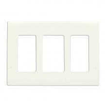 Satco 96-321 - Claro 3 Gang Wallplate White