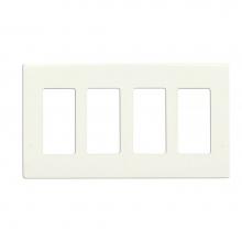 Satco 96-421 - Claro 4 Gang Wallplate White