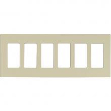 Satco 96-623 - Claro 6 Gang Wallplate Al