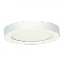 Satco S21508 - 13.5 W 7'' Flush Mount LED Fixture, 4000K, Round Shape, White Finish, 120 V, 0-10 V Dimm