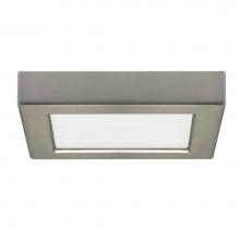 Satco S21519 - 10.5 W 5.5'' Flush Mount LED Fixture, 5000K, Square Shape, Brushed Nickel Finish, 120 V