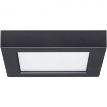 Satco S21537 - 10.5W 5.5'' Flush Mount LED Fixture, 3000K, Square Shape, Black Finish, 120 V