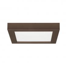 Satco S29334 - 13.5 W 7'' Flush Mount LED Fixture, 2700K, Square Shape, Bronze Finish, 120 V