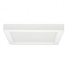 Satco S29343 - 18.5 W 9'' Flush Mount LED Fixture, 3000K, Square Shape, White Finish, 120 V