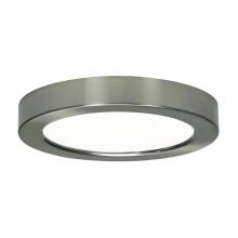 Satco S29349 - 13.5 W 7'' Flush Mount LED Fixture, 3000K, Round Shape, Brushed Nickel Finish, 120 V