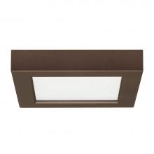 Satco S9326 - 10.5 W 5.5'' Flush Mount LED Fixture, 2700K, Square Shape, Bronze Finish, 120 V