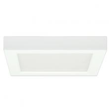 Satco S9681 - 13.5 W 7'' Flush Mount LED Fixture, 3000K, Square Shape, White Finish, 120 V, 90 CRI