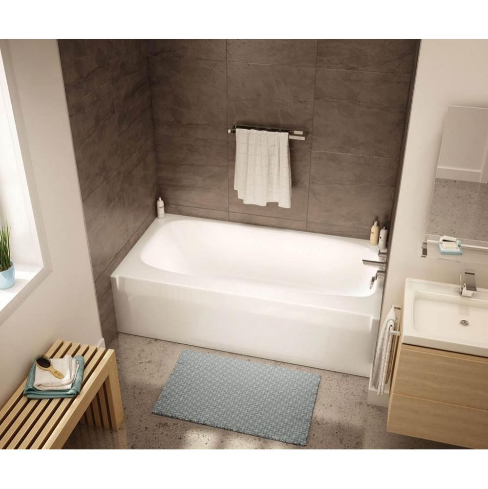 TO-2954 AFR AcrylX Alcove Left-Hand Drain Bath in White