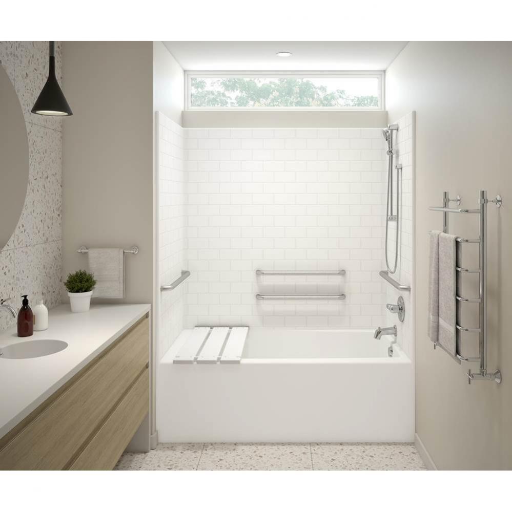 F6030STTM AcrylX Alcove Right-Hand Drain One-Piece Tub Shower in White