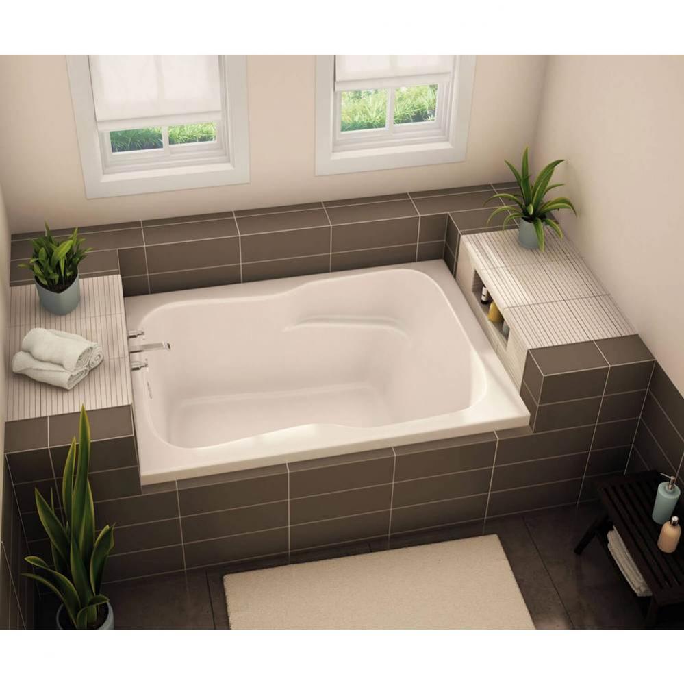 SBF-3672 AcrylX Alcove Right-Hand Drain Bath in Sterling Silver