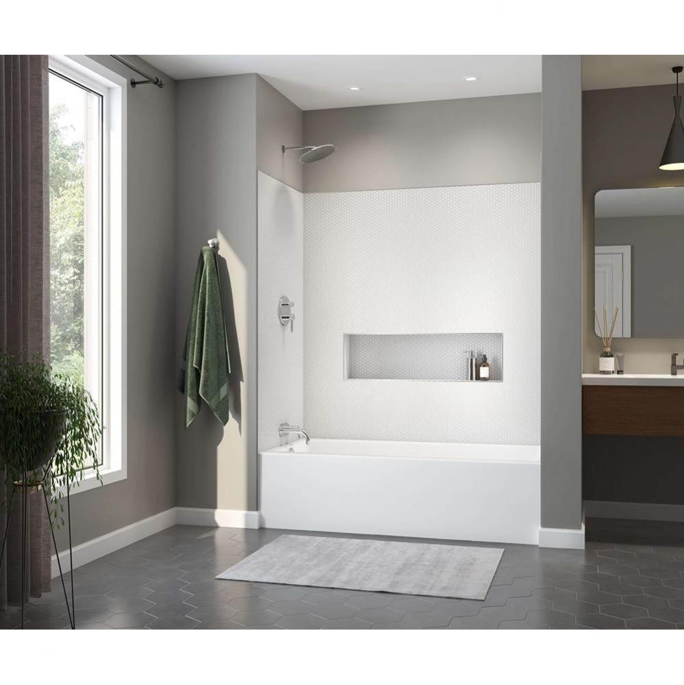 SMIN-3060 AFR AcrylX Alcove Right-Hand Drain Bath in White