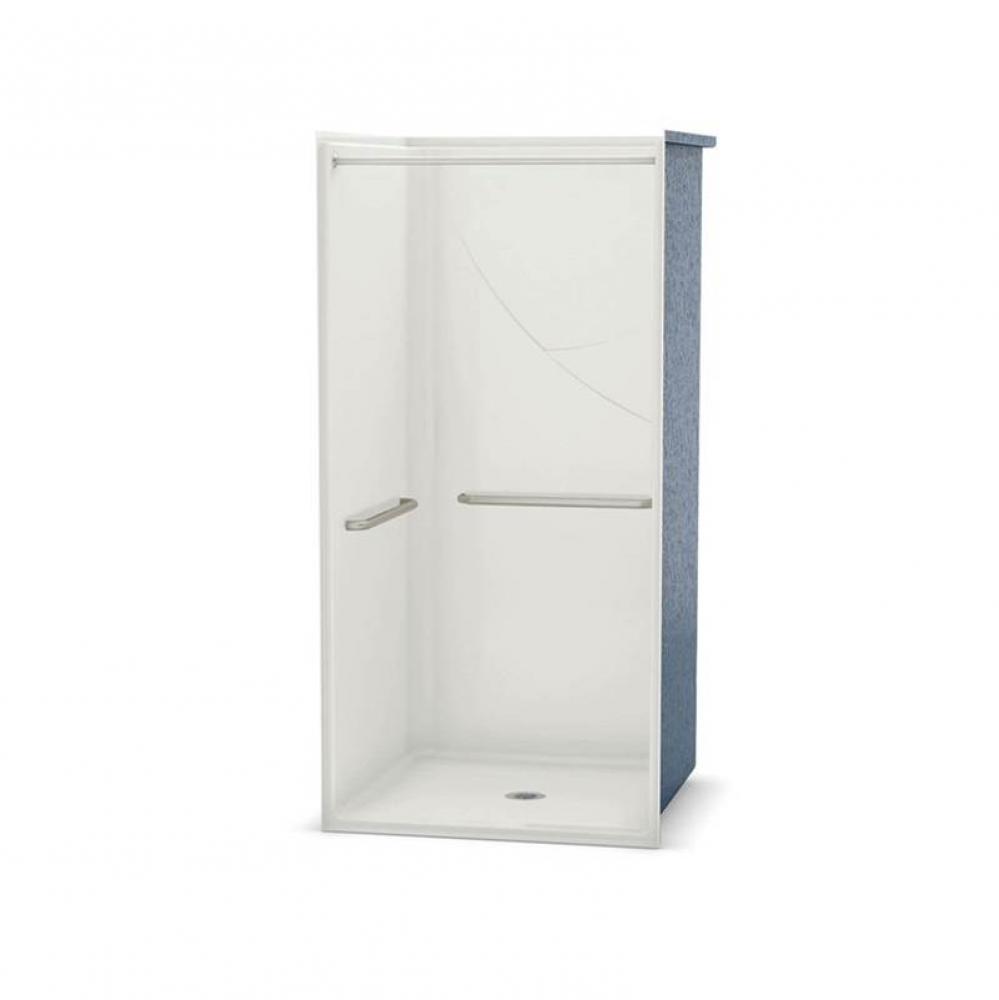 OPS-3636 with MASS Grab Bars 36 in. x 36 in. x 76.625 in. 1-piece Alcove Shower with Right-hand Gr