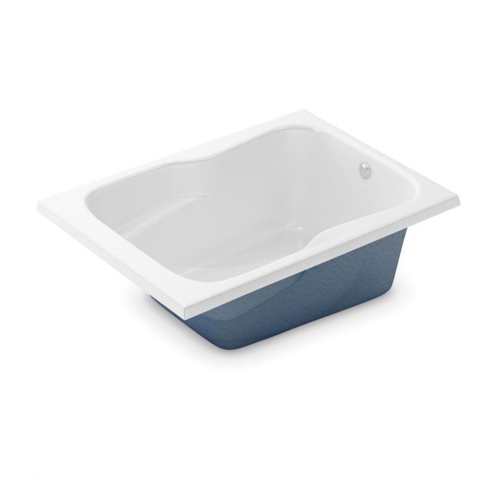 SB-3660 60 in. x 36 in. Rectangular Drop-in Bathtub with End Drain in Biscuit