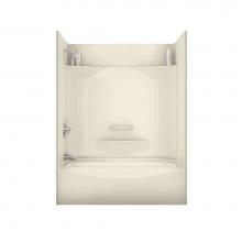 Aker 142006-000-004-095 - KDTS 3060 AcrylX Alcove Right-Hand Drain Four-Piece Tub Shower in Bone