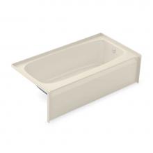 Aker 141077-000-004-001 - TO-2954 AcrylX Alcove Left-Hand Drain Bath in Bone