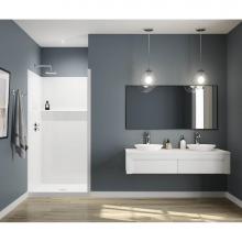 Aker 141479-R-000-019 - FHA 3838 RF AcrylX Alcove Left-Hand Drain One-Piece Shower in Thunder Grey