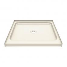 Aker 142027-000-004-583 - SPL 3636 AFR AcrylX Alcove Center Drain Shower Base in Bone