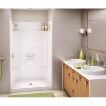 Aker 142031-000-002-595 - KDS 3448 AFR AcrylX Alcove Center Drain Four-Piece Shower in White