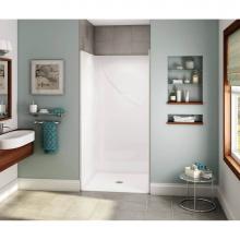 Aker 141321-000-002-114 - OPS-3636-RS AcrylX Alcove Center Drain One-Piece Shower in White - Base Model