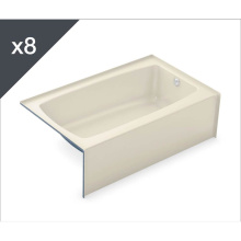 Aker 141359-002-004-002 - TO-3660 AcrylX Alcove Right-Hand Drain Bath in Bone
