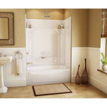 Aker 142001-000-002-595 - KDTS 2954 AFR AcrylX Alcove Right-Hand Drain Four-Piece Tub Shower in White