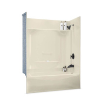Aker 142012-058-004-094 - KDTS 3260 AcrylX Alcove Left-Hand Drain Four-Piece Homestead Tub Shower in Bone