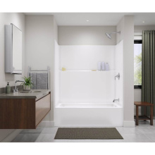 Aker 141490-000-002-502 - Icon TS6032X AFR Acrylx Alcove Right Hand Drain One-Piece Tub Shower in White