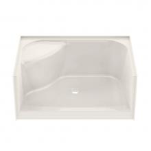 Aker 142033-000-007-583 - SPS 3448 AFR AcrylX Alcove Center Drain Shower Base in Biscuit