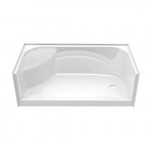 Aker 142032-000-002 - SPS 3448 47.875 in. x 33.625 in. x 20.125 in. Shower Base with Center in White
