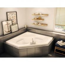 Aker 141118-057-004 - CT-6060 59 in. x 59 in. Corner Corner Bathtub with Center Drain in Bone