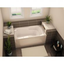 Aker 141079-L-057-002 - SBA-3260 60 in. x 32.5 in. Rectangular Alcove Bathtub with Left Drain in White