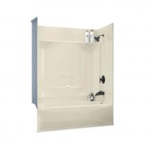 Aker 142012-000-004-094 - KDTS 3260 AcrylX Alcove Left-Hand Drain Four-Piece Tub Shower in Bone