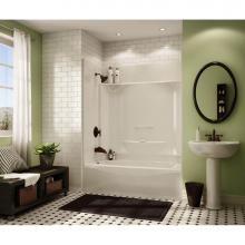 Aker 142012-000-002-095 - KDTS 3260 AcrylX Alcove Right-Hand Drain Four-Piece Tub Shower in White