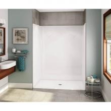 Aker 141294-000-002-000 - OPS-6036 AcrylX Alcove Center Drain One-Piece Shower in White - Base Model