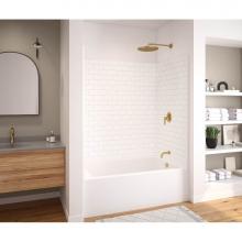 Aker 141521-L-000-004 - 6036STTM AFR AcrylX Alcove Left-Hand Drain One-Piece Tub Shower in Bone