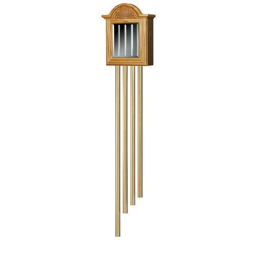 Chime, Light oak, beveled mirror, 4 real brass tubes