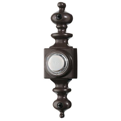 Door Chime Pushbutton, lighted in oil-rubbed bronze