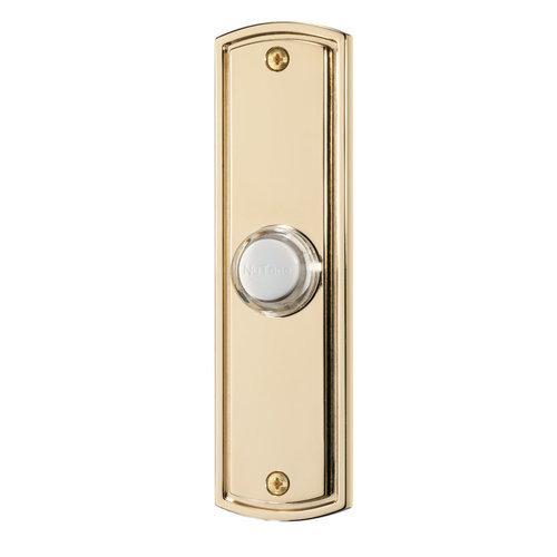 Door Chime Pushbutton, lighted in polished brass