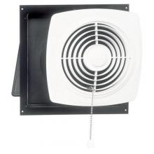 Broan-Nutone 507 - 8 in., Chain-Operated Wall Fan, White Square Plastic Grille, 250 CFM.