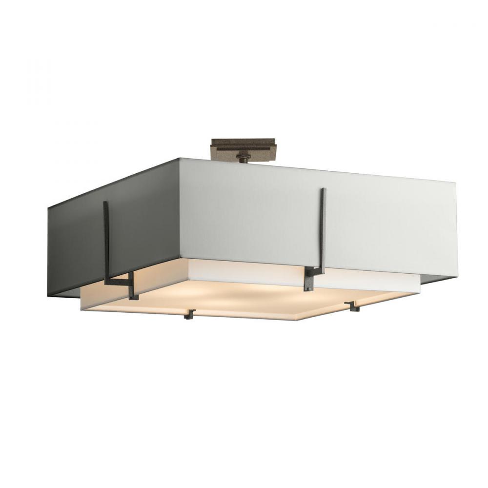 Exos Square Large Double Shade Semi-Flush