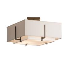 Hubbardton Forge 126507-SKT-07-SF1205-SE1605 - Exos Square Small Double Shade Semi-Flush