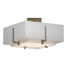 Hubbardton Forge 126507-SKT-84-SF1205-SF1605 - Exos Square Small Double Shade Semi-Flush