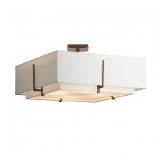 Hubbardton Forge 126513-SKT-05-SF2012-SF2401 - Exos Square Large Double Shade Semi-Flush