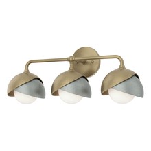 Hubbardton Forge 201375-SKT-84-82-GG0711 - Brooklyn 3-Light Double Shade Bath Sconce