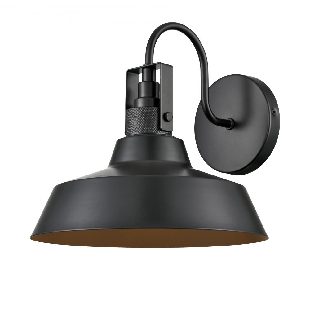 Axell 1-Light Outdoor Wall Sconce Powder Coated Black