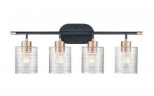 Millennium 9414-MB/MG - Renitta 4-Light Vanity Matte Black Modern Gold